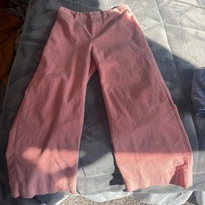 Pink gap high rise wide leg crop pants